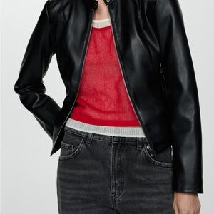 Must Go‼️ Brand New Mango Outlet FAUX-LEATHER BIKER JACKET. Read Description 👇